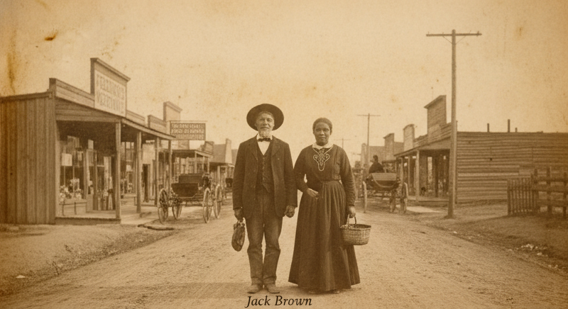 Historical portrait of Jack and Katie Fields Brown.